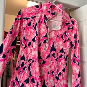 Lilly Pulitzer pullover (flamingo print)